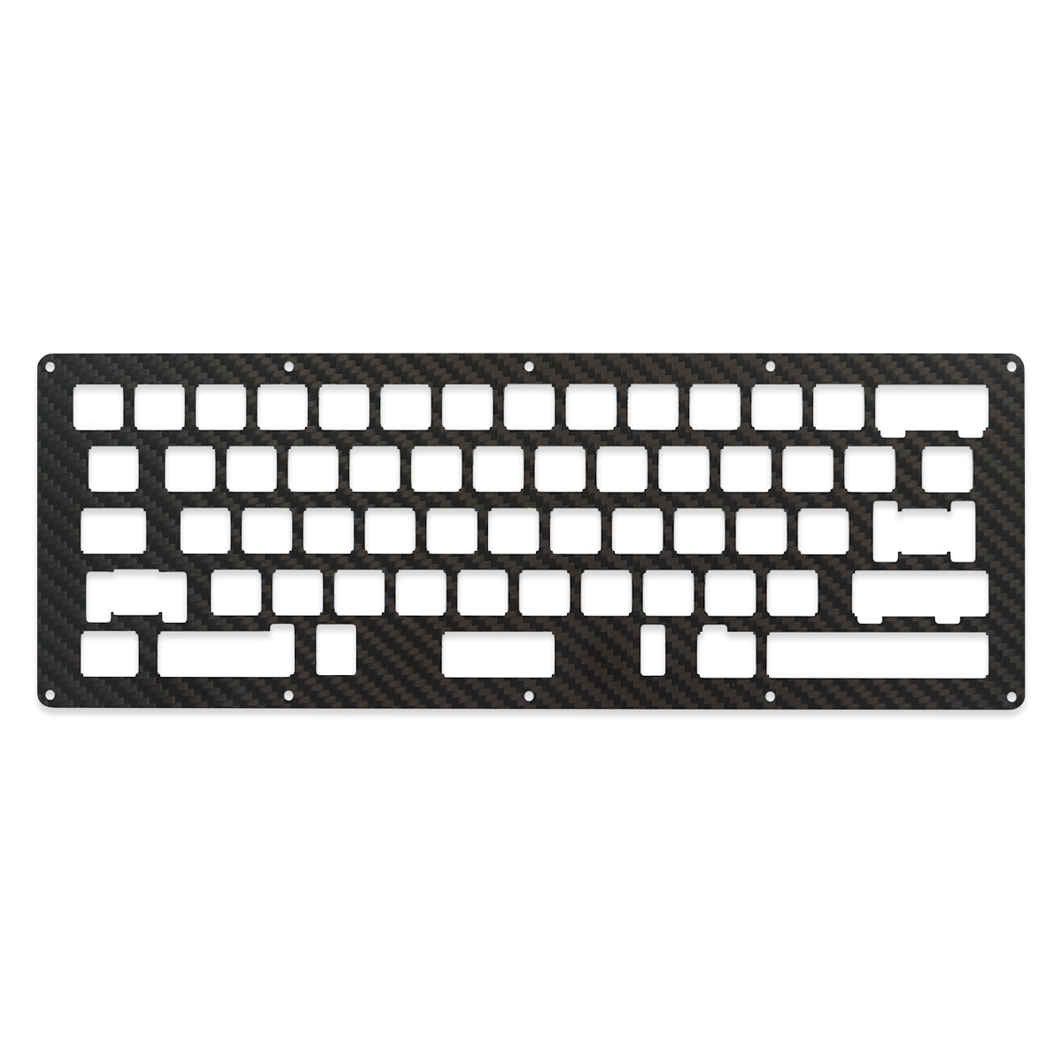 60 ANSI 2Plate Black Carbon Fiber DIY Keyboard Kit » 1upkeyboards